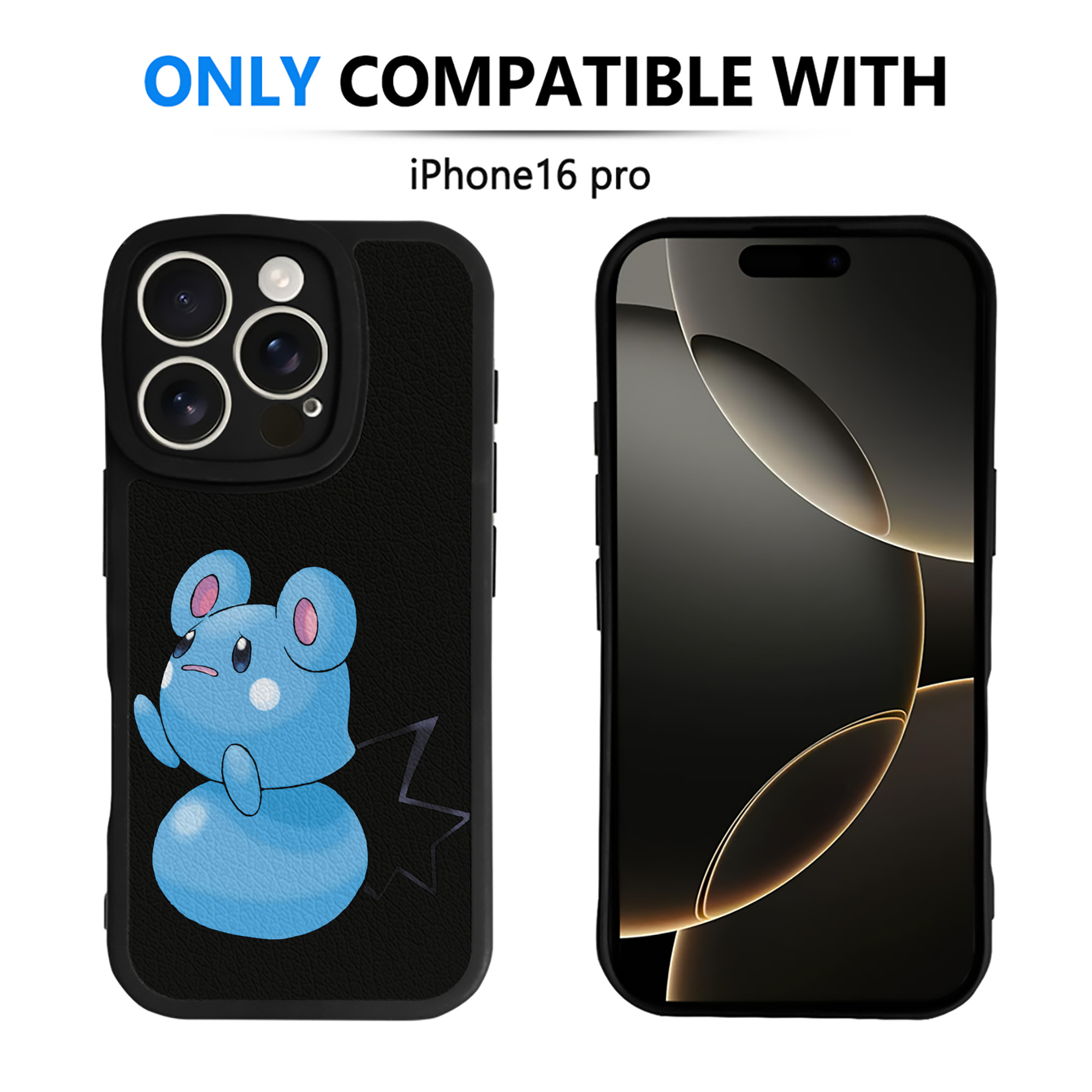 （画像用） ポケットモンスター Pokémon 【iPhone 16シリーズ対応】シリコンスマホケース（レザー調） 材質：シリコン